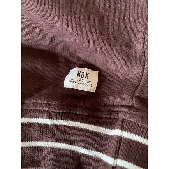 MBX 1/4 zip pullover size XXL wine color NWT 100% cotton - Picture 7 of 9
